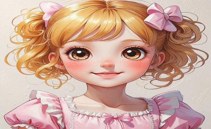 kawaii cute anime girl drawing
